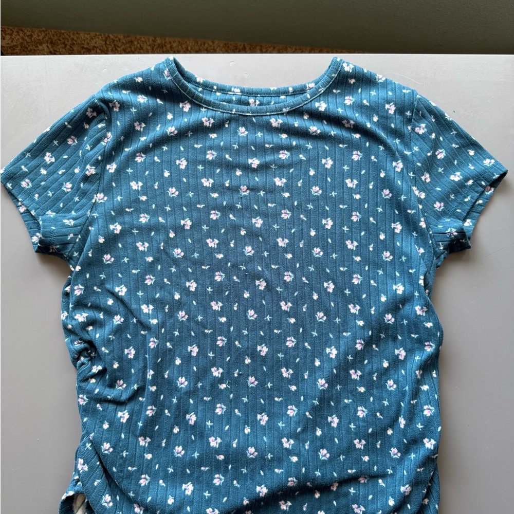 Wonder Nation Floral Blue Top